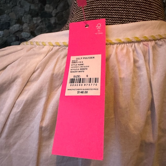 Lilly Pulitzer Kaydence pretty white and yellow blouse - Picture 4 of 8